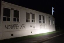 Fort Bragg Veterans Hall tagged with huge gang gibberish graffiti, at least two other locations hit