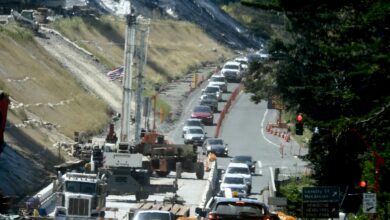 Caltrans describes coming eastward shift to work at Jack Peters Creek Bridge Project- 1930s newspapers show how state built bridge that will last another century