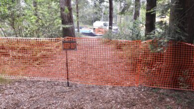 DO NOT ENTER! Historic walking trail off Little Lake Road closed by school district and partners as construction starts on water project.